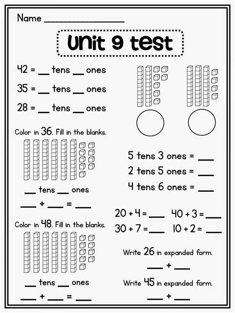 Second Grade Printable Tests