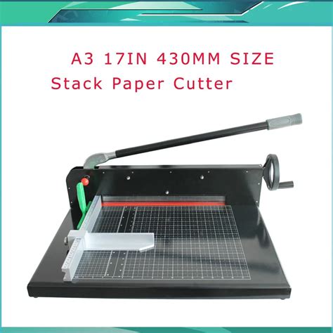 Stack Paper Cutter Brand New Heavy Duty All Metal Ream Guillotine 17