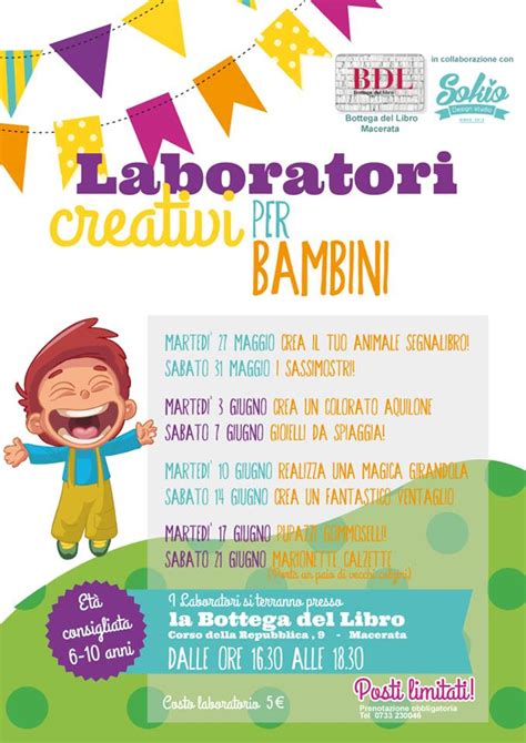 Nuovi Laboratori Per Bambini Alla Bottega Del Libro Di Macerata