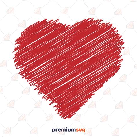 Brush Stroke Heart SVG Valentine S Day SVG Vector Files PremiumSVG