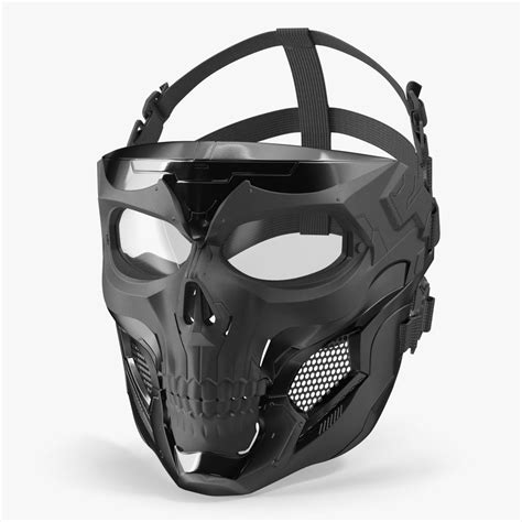 Skull Mask Tactical Black 3d Model 39 Gltf Obj Ma Max Upk Unitypackage C4d Fbx 3ds