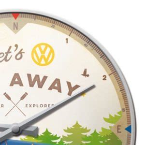 Buy Nostalgic Art Wall Clock VW Bulli Let S Get Away Online Purely