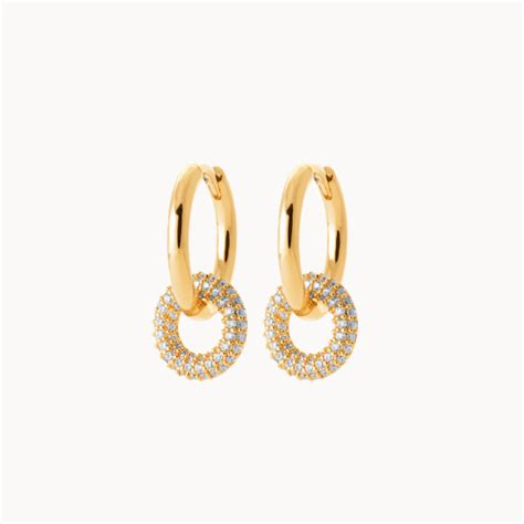 Crystal Eternity Hoop Earrings Merci Maman