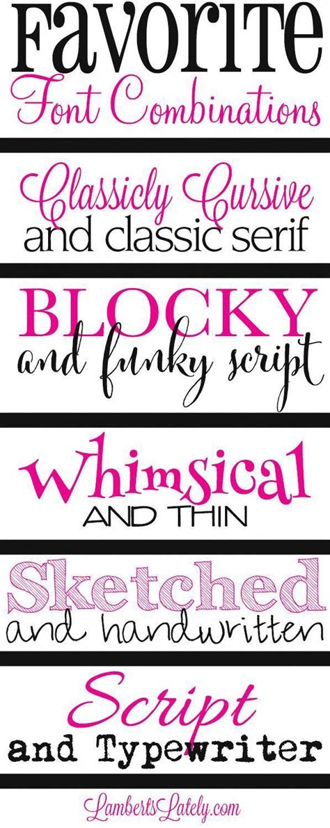 My Favorite Font Combinations For Blogging Graphics And Printables