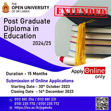 Postgraduate Diploma In Education Ousl Teachmore Lk