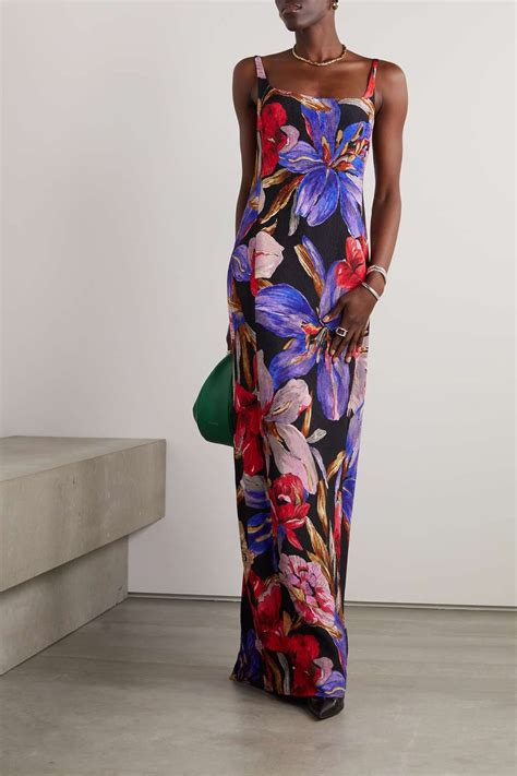 Dries Van Noten Floral Print Crepe Maxi Dress Net A Porter