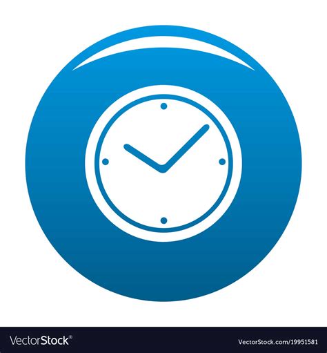 Clock Icon Blue Royalty Free Vector Image Vectorstock