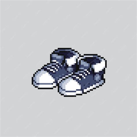 Premium Vector Pixel Art Illustration Shoes Pixelated Shoes School