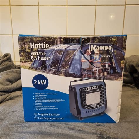 Kampa Hottie Portable Butane Gas Camping Fishing Heater 2 Kw Boxed