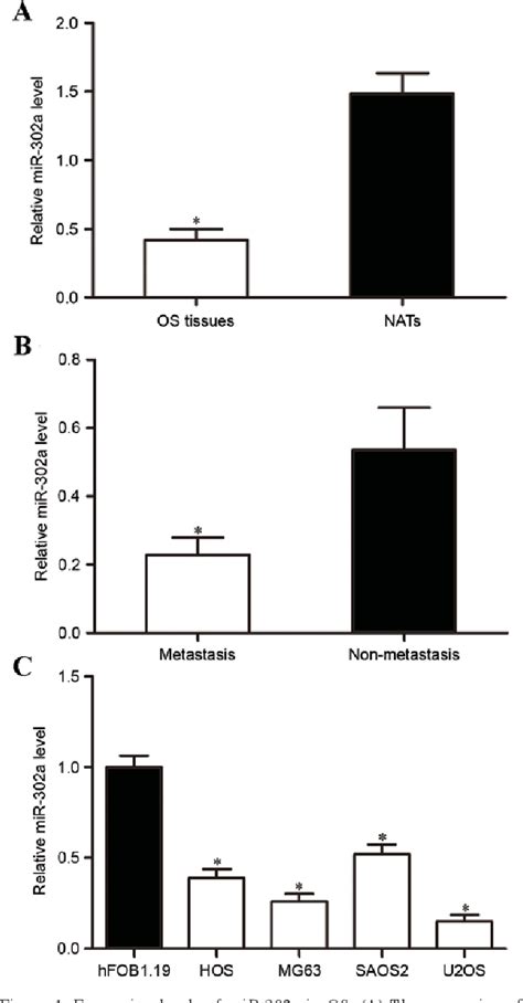 Figure 1 From MicroRNA 302a Inhibits Osteosarcoma Cell Migration And