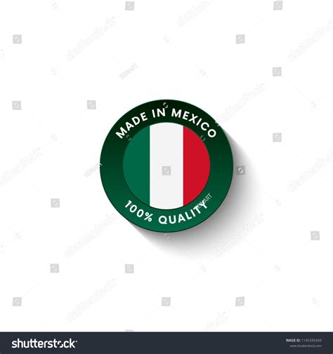 Made In Mexico Badge With Mexico Flag Badge Royalty Free Stock