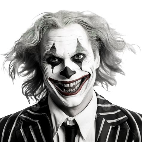 Black And White Joker Clown Face Laughing For Halloween, Halloween ...