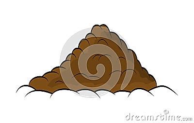 Pile Of Ground Heap Of Soil Vector Illustration On W Cartoondealer