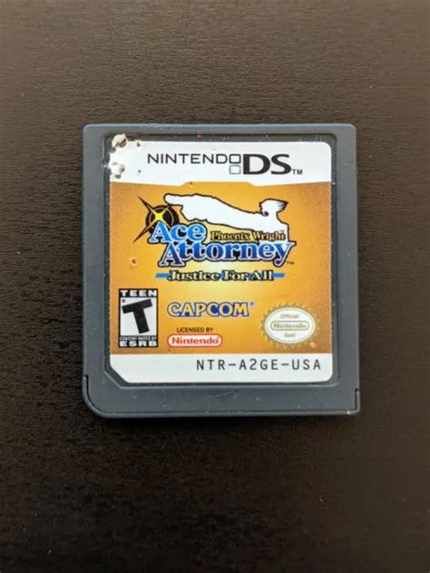 Phoenix Wright Ace Attorney Justice For All Nintendo Ds Cartridge Only