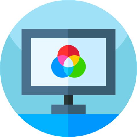 Monitor Geometric Flat Circular Flat Icon