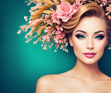 Premium Ai Image Woman With Flowers In Hair Effortlessly Chic