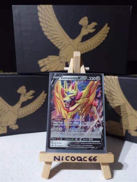 CARTE POKEMON ZAMAZENTA 139 202 Ultra Rare V Épée et Bouclier 1 EB01 FR