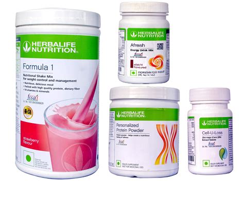 Herbalife Nutrition Weight Loss Package Pack Of 4 Strawberry 500 G Protein 200 G Cell U Loss