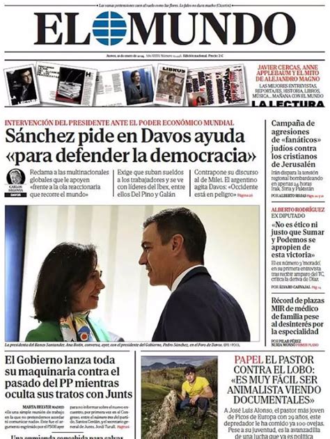 Portadas De Los Peri Dicos Del Jueves De Enero De