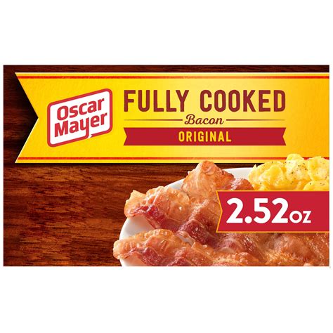 Oscar Mayer Original Fully Cooked Bacon 252 Oz Box 9 11 Slices