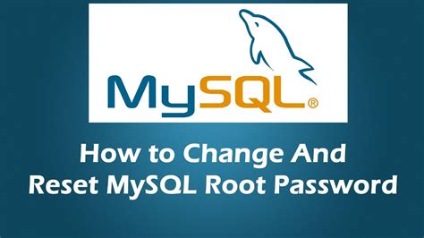 How To Reset Mysql Root Password Youtube