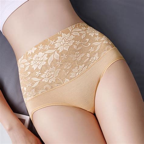 Buy High Waist Panties Plus Size Undies Hipster Lingerie Lace Sexy