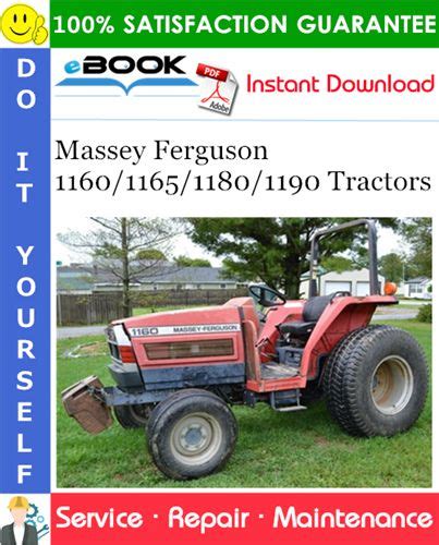 Massey Ferguson 1160116511801190 Tractors Service Repair Manual Tractors Massey Ferguson