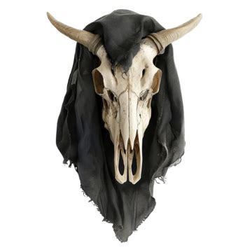 Goat Skull With Cloak, Skull, Symbol, Mascot PNG Transparent Image and ...