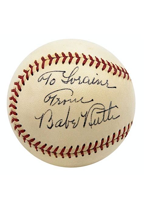 Lot Detail Babe Ruth High Grade Single Signed Oal Baseball Full