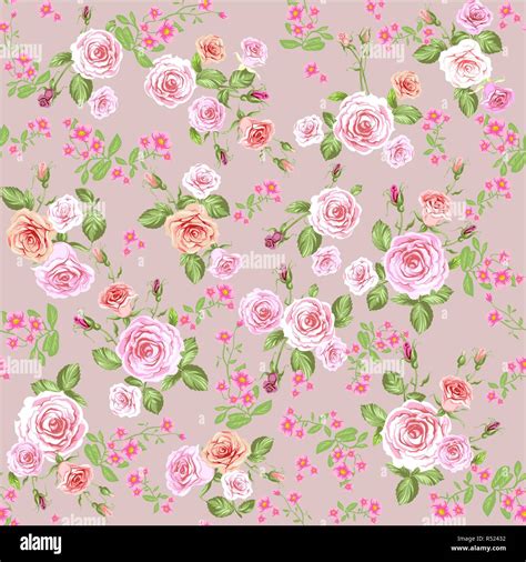 Vintage Pink Floral Background