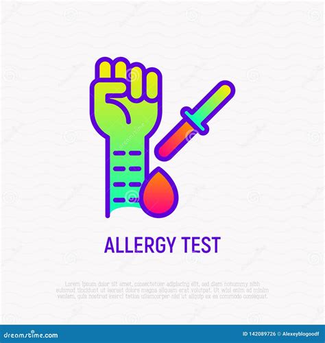 Ic Ne D Essai D Allergie Main Et Pipette Avec Des Allerg Nes