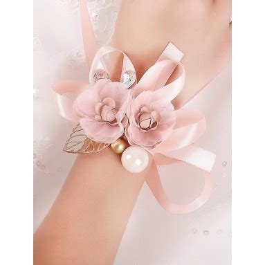 Girly Silk Flower Poignet Corsage Hebeos France