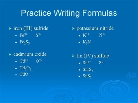 Ch Chemical Formulas And Compounds