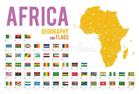 Vector O Mapa De Frica Misturou As Bandeiras De Pa Ses A Cole O