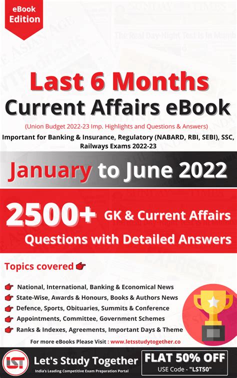 Last Months Current Affairs January To June Mcq Ebook Pdf