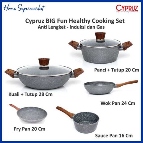 Jual Panci Marble Set Frypan Wokpan Sauce Pan Omellet Pan Frying Pan