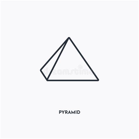 Pyramid Outline Icon Isolated Line Vector Illustration From United