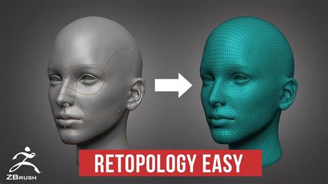 Zbrush Face Retopology EASY Zbrush 2022 YouTube