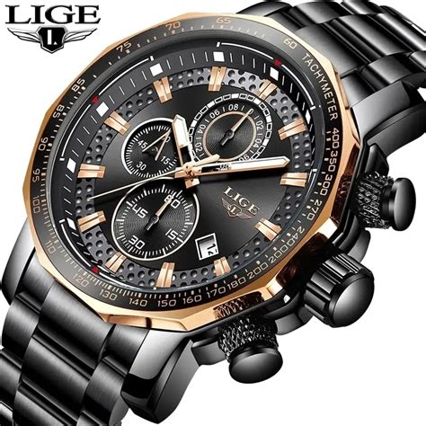 Lige Yeni Spor Chronograph Mens Saatler St Marka L Ks Tam Elik Kuvars