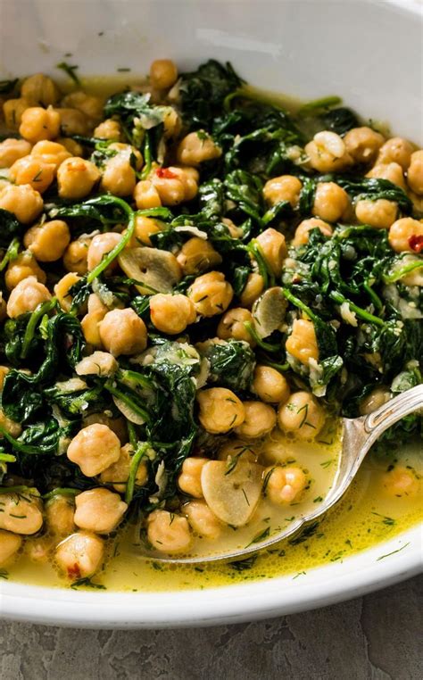 Greek Spinach And Chickpeas It Doesn’t Get Much More Quick And Easy Than This Greek Inspired