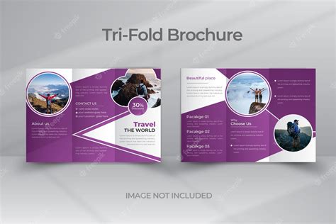 Premium Vector Editable Vector Flat Design Travel Tri Fold Brochure Template