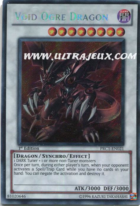 Void Ogre Dragon Prc1 En021 Carte Yu Gi Oh Cartes à Lunité Anglais