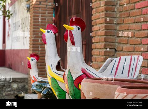 Ceramic Chicken Planter Pots For Sale In The Workshop Of The Teodora