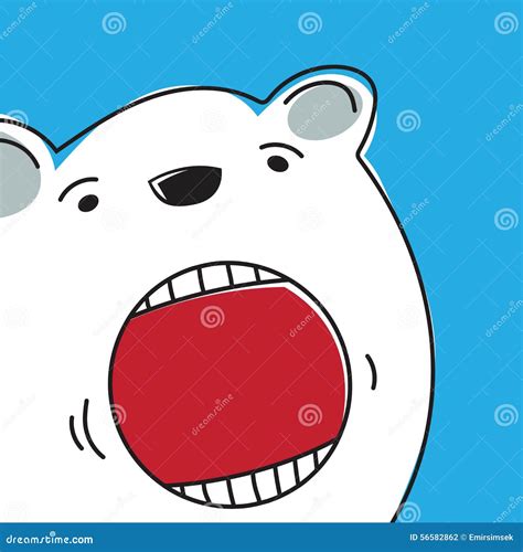 Polar Bear Stock Vector Illustration Of Mascot Angry 56582862