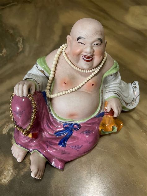 Porcelain Laughing Buddha Hobbies Toys Memorabilia Collectibles