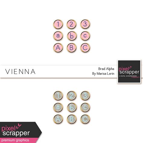 Vienna Brad Alpha By Marisa Lerin Graphics Kit DigitalScrapbook