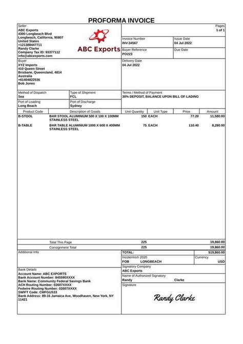 Sample Proforma Invoice Doc Invoice Template Ideas Hot Sex Picture