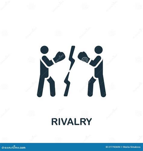 Rivalry Icon Monochrome Simple Sign From Challenges Collection Stock