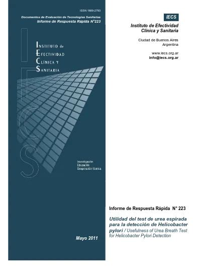 Utilidad Del Test De Urea Espirada Para La Detecci N De Helicobacter