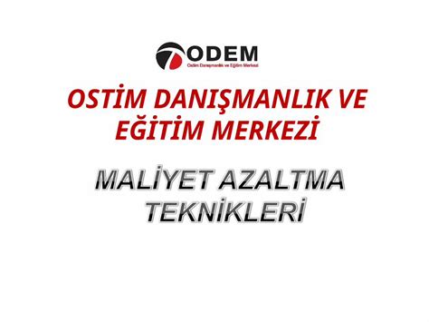 PPT Maliyet Azaltma Teknikleri DOKUMEN TIPS